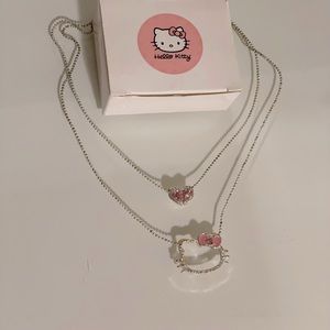 Hello Kitty double chain layered necklace